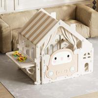 ราคา Beige เต็นท์เล่นของเด็ก Playroom ตัวต่อสร้างสรรค์ ชั้นเก็บของเล่น บ้านขนมปังพร้อมบล็อคตัวต่อ เหมาะสำหรับเด็ก 1 ขวบ 6 ขวบ ของขวัญเด็ก (24819358688)