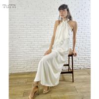 ราคา TuTTi Lilac Dress Exclusive for Lazada ชุดเดรส ลูกไม้ ซาติน ดีเทล โบว์ สีเขียว สีขาว เสื้อผ้าสตรี ชุดออกงาน เดรสยาว เปิดไหล่ (16662874267)