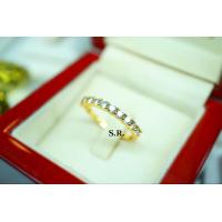 ราคา S R แหวนทองเพชร เม็ดละ 0 05 กะรัต น้ำ100 ขาวสวยไฟดี พร้อมใบรับรองสินค้า เคลือบทองแท้100 (22581395962)