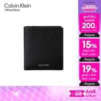 ราคา CALVIN KLEIN กระเป๋าสตางค์ผู้ชายหนังแท้ Refined Saffiano Slim Bifold Wallet รุ่น 4D1058G UB1 สีดำ (24975439046)
