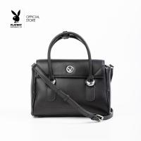 ราคา Playboy รุ่น Luxy Bag กระเป๋าสะพายข้างผู้หญิง รหัส ST B244PB595 ดีไซน์กระเป๋าทรงFlap Bag วัสดุหนังแท้ ปั้มลายโลโก้ มี2สี Ebony black และ Olive Green (23700173391)