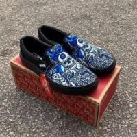 ราคา VANS SLIP ON X SCHOPH SKULL BLUE BLACK PREMIUM (14049532511)