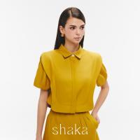 ราคา SS25 Shaka Layer Shirt Collar Blouse เสื้อแขนสั้น ปกเชิ้ต BL 8250205 YELLOW (24268829087)