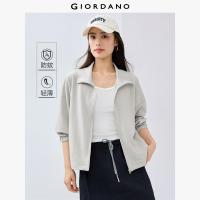 ราคา GIORDANO Women Jackets Anti Mosquito Sweat Jackets Stand Collar Zip Front Short Style Simple Fashion Casual Jackets 05375453 (23834088777)