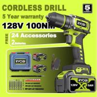 ราคา รับประกัน 5 ปี สว่านกระแทกไร้สาย RYOBI 88V สว่านไร้แปรงถ่าน ไขควงไฟฟ้า ค้อน ชุด (24850248518)