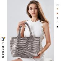 ราคา LIKEBAG กระเป๋าแฟชั่นสตรีกระเป๋าถือกระเป๋าถือกระเป๋าสะพายไหล่หนัง PU ความจุขนาดใหญ่กระเป๋าทอขนาดใหญ่ (16864538623)
