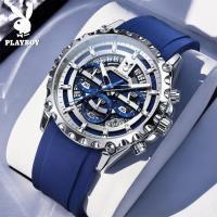 ราคา PLAYBOY นาฬิกาข้อมือผู้ชายรุ่นใหม่ 2025 ดีไซน์แฟชั่นใหม่ กันน้ำ สายสแตนเลส นาฬิกาควอตซ์เรืองแสง (24765018136)