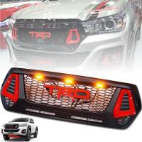 ราคา กระจังหน้า หน้ากระจัง TRD มีไฟ LED 3 จุด รุ่น โตโยต้า รีโว่ TOYOTA REVO ปี 2018 2019 สีดำ โลโก้แดง ไฟแสงสีส้ม สินค้าพร้อมส่ง (17954324472)
