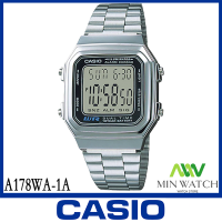 ราคา นาฬิกาผู้ชาย Casio รุ่น A 178WGA 1A สีทอง A 178WA 1A สีเงิน ของแท้100 ประกันศูนย์ CASIO 1 ปี จากร้าน MIN WATCH (761332187)