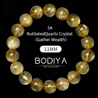 ราคา BODIYA ธรรมชาติบราซิล5A เกรดทองคริสตัลสร้อยข้อมือ หินไหมทอง 8 12MM นำโชคร่ำรวยและปลอดภัยคริสตัล (16418706042)