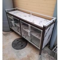 ราคา ตู้ครัวอลูมิเนียมเตี้ย 80 100 120 150 CM สีชา สีขาว สีไม้ (23798163177)