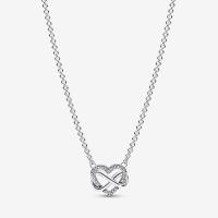 ราคา วันนี้เท่านั้นลด30 Pandora Infinity Heart Necklace แพนโดร่าสร้อยคอหัวใจอินฟินิตี้ ของแท้ มือหนึ่ง (24304357310)