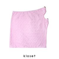 ราคา KLOSET Cut Out Mini Skirt KK22 S001 กระโปรงสั้นเว้าข้าง ใส่กับชุดว่ายน้ำ (17395574997)