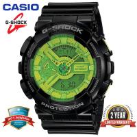 ราคา G Shock GA110 นาฬิกาข้อมือผู้ชายแบบสปอร์ตแสดงเวลาแบบคู่ 200 เมตรกันน้ำกันกระแทกและกันน้ำแสดงเวลาโลก LED นาฬิกาข้อมืออัตโนมัติ GA 110B 1A3 (24167739107)