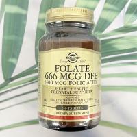 ราคา กรดโฟลิก Folate 666 mcg DFE 400 mcg Folic Acid 250 Tablets Solgar (22589543767)