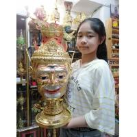 ราคา เศียร พ่อแก่ ฤาษีตาไฟ ขนาดครอบ งานกระดาษ ไม่ใช่งานหล่อเรซิ่น ปิดทอง ประดับกระจก พร้อมฐานไม้สีแดงฟรี เศียรเทพ หัวโขน เศียรครู (7848958051)