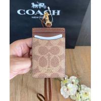 ราคา แท้ ที่ใส่บัตร สายคล้องคอ Coach Lanyard ID Case In Signature Coated Canvas (24658660528)