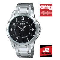 ราคา ของแท้ 100 Casio standard Casio สายเหล็ก สายเงิน จอดำ สุดคลาสสิค นาฬิกาข้อมือผู้ชาย นาฬิกา CASIO รุ่น MTP V004D พร้อมรับประกัน 1 ปีเต็ม จาก CMG (5159028875)