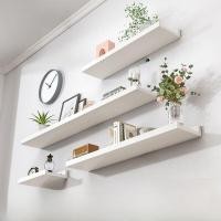 ราคา ชั้นวางของติดผนังไม้แท้แบบไม่ต้องเจาะ ชั้นวางของติดผนังแบบเรียบๆ สไตล์โมเดิร์นเรียบง่ายสำหรับห้องทำงานและห้องนอน (22952749386)