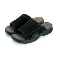 ราคา pierre cardin รองเท้าแตะผู้ชาย เพื่อสุขภาพ นุ่มสบาย ผลิตจากหนังแท้ สีดำ รุ่น 73BS156 (21804262766)