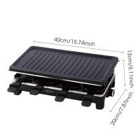 ราคา มีในสต๊อก คลังสินค้าท้องถิ่น Raclette Table Grill Electric Korean BBQ Grill Indoor Cheese Raclette For 8 Person Removable Non Stick Surface Temperature Control Amp Dishwasher Safe 1300W (23595524129)