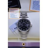 ราคา Royal Crown นาฬิกาข้อมือชาย สายสแตนเลสอย่างดี รุ่น 3662M Black Silver (9818122)