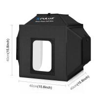 ราคา Studio Lightbox Puluz 40 40 cm 3 LED Panel กล่องถ่ายรูปสตูดิโอแบบพับได้ ไฟ 72W (18087843156)