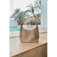 ราคา Luna Double Strap Leather Tote Bag Taupe (24817371847)