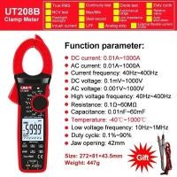 ราคา UNI T UT208B True RMS Digital clamp Meter AC DC Current 1000A 1000V คีมแอมป์มิเตอร์ LPF 6000 (24566595164)