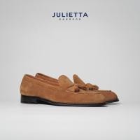 ราคา JULIETTA Tassel Loafer Suede Tan (17331067940)