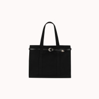 ราคา Belted Tote Bag 3 Color NaturalChocolateBlack กระเป๋าผ้าแคนวาส สามารถใส่แล็ปท๊อปได้ขนาด 16 นิ้ว สายหนังแท้ (24988152557)
