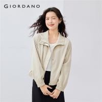 ราคา GIORDANO Women Jackets Stand Collar Windproof Skin Jackets Zip Front Lightweight Short Style Fashion Casual Jackets 13375104 (23834378934)