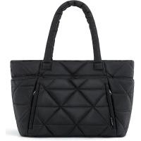 ราคา Bagsmart Tote Bag for Women PUFFY Tote Bag with Zipper Large Quilted Shoulder Bag with compartments for Travel Work GYM กระเป๋าโท้ท (23055443168)