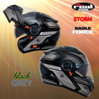 ราคา หมวกกันน็อคเปิดคางREAL รุ่น Storm Eagle Force หมวกกันน็อคยกคาง มีแว่นกันแดดในตัว น้ำเงิน เหลืองดำ เทาขาว น้ำเงิน แดง (22600902332)