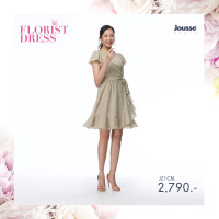 ราคา Jousse womans dress เดรส คอวี แขนสั้น แต่งระบาย สีเบจ JZ1ABE (17452471133)