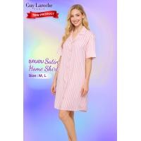 ราคา Guy Laroche Satin Sleepwear Shirt แขนสั้น ผ้าซาตินพิมพ์ลาย พร้อมกระเป๋า GN4C66 ไซส์ M L LL XL (24477443343)