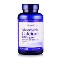 ราคา Big Sell ตรงปก ของแท้ นำเข้า Puritan s Pride Puriple calcium tablets วิตามิน D1000IU แคลเซียม 1200 มก แคปซูล 200 (19979449419)