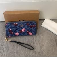 ราคา 2025 New Long Wallet Women Teri Money Charter Cherry Print Long Zipper Wallet CZ328 CF406 (24698748928)