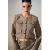 ราคา Whatagirlwants Muriel Tweed Blazer เสื้อคลุม เบลเซอร์ ผ้าทวีต แขนยาว (24417630026)