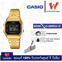 ราคา casio นาฬิกาผู้หญิง สายสเตนเลสทอง LA680 รุ่น LA 680WGA 1B คาสิโอ ข้อเลื่อนปรับระดับเองได้ LA 680 watchestbkk คาสิโอ้ แท้ ของแท้100 ประกันศูนย์1ปี (2070094551)