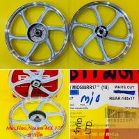 ราคา ล้อแม็ก mio fino nouvo mx ขอบ17 สีขาวล้วน สีขาวปัด Racing boy (17607693393)