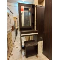 ราคา โต๊ะเครื่องแป้ง โต๊ะแป้ง โต๊ะเครื่องเเป้งสีขาว พร้อมเก้าอี้ 60 cm กระจกเปิดได้ (14648143980)