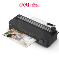 ราคา Deli เครื่องเคลือบเอกสาร เครื่องเคลือบบัตร A4 3in1 แถมฟรี ที่ตัดกระดาษ มีที่เจาะรู ตัดมุม ร้อนเร็ว Laminator (24657511818)