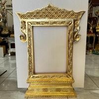 ราคา กรอบตราตั้ง กรอบใส่ตราตั้ง กรอบไม้สัก สีทอง Size A3 กรอบแนวตั้ง กรอบสัญญาบัตร กรอบแต่งตั้ง พัดยศ ประกาศนียบัตร วุฒิบัตร ใบเกียรติคุณ ใส่ A3 (24798140333)