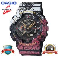 ราคา G Shock ONE PIECE GA110 นาฬิกาข้อมือผู้ชายแบบสปอร์ตแสดงเวลาแบบคู่ 200 เมตรกันน้ำกันกระแทกและกันน้ำแสดงเวลาโลก LED นาฬิกาข้อมืออัตโนมัติ GA 110JOP 1A4 (4110102810)