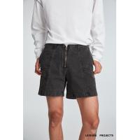 ราคา leisuer projects biker shorts pants กางเกงขาสั้นทรงเอวสูง ผ้า denim ดีเทลโชว์ซิปที่ด้านหน้า (23116373945)