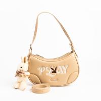 ราคา PLAYBOY รุ่น Curvy Buddy กระเป๋าสะพายข้างผู้หญิง รหัส ST B251PB609 ดีไซน์ทรง Hobo ลายปัก Logo หนังนุ่มทั้งใบ แถมพวงกุญแจ Buddy Bunny ฟรี มี2สีSand Brown และสีLight Pink (23997734592)