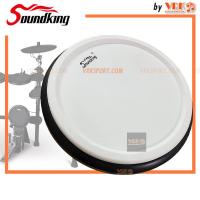 ราคา SOUNDKING กลองสแนร์ แป้นยางกลองไฟฟ้า แป้นกลองสแนร์ ขนาด 10 นิ้ว Dual Zone สีขาว ตี rimshot ได้ (13365222424)
