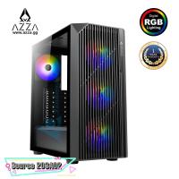 ราคา AZZA ATX Mid Tower Tempered Glass ARGB Gaming Case SOURCE 203A02 with 12cm ARGB Fan x 4 Black (24539005037)