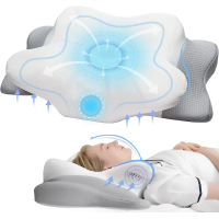 ราคา Cervical Pillow for Neck and ShoulderContour Memory Foam PillowErgonomic Neck Support Pillow for Side Back Stomach Sleepers with Pillowcase (24957551879)